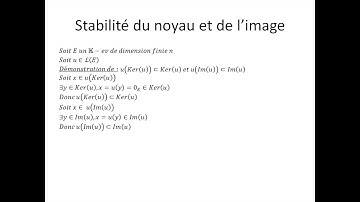 Réduction des endomorphismes partie 4 : Stabilité du noyau et de l