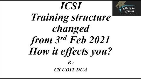 ICSI training structure changed  | How it effects you| Stimulate portal updated | CS UDIT DUA