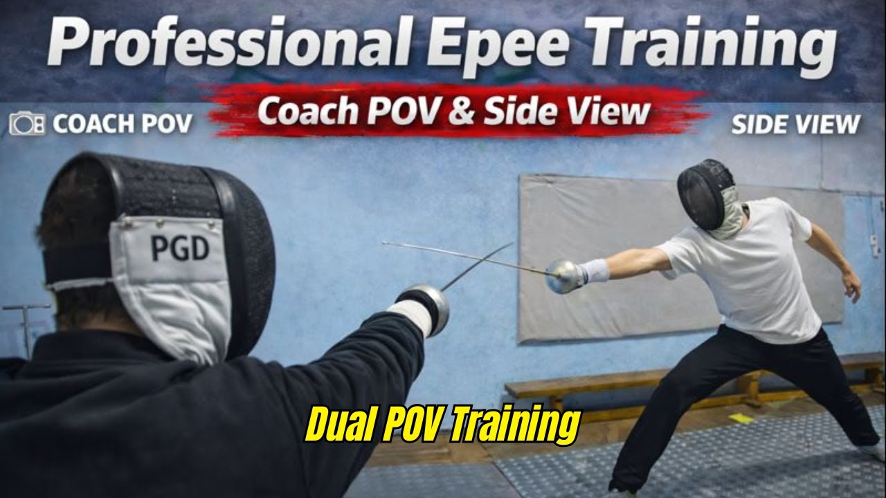 Professional Epee Training | Coach POV & Side View | Dual POV Training 🧠🔥🎥