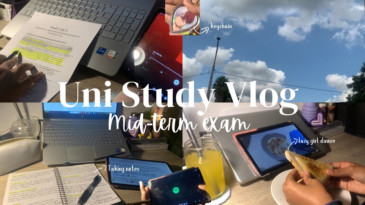 Uni study Vlog🧸| Law Mid-term tests, lots of studying