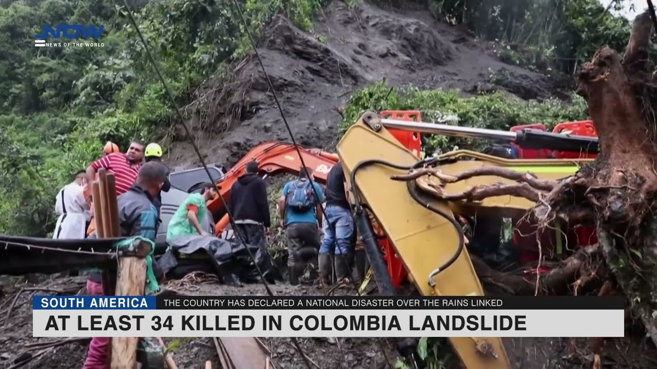 At least 34 killed in Colombia landslide