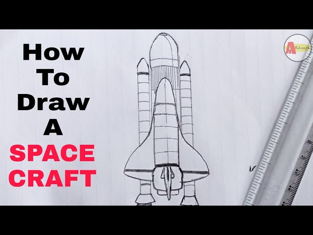 How to draw spaceship/ spacecraft drawing step by step - simple darwing -  YouTube