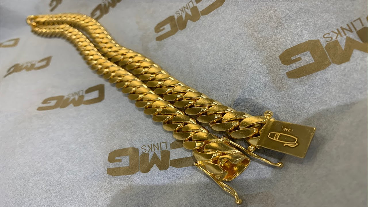 22mm Miami Cuban Link Diamond Necklace 14K Solid Gold 59.65ctw