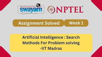 Artificial Intelligence : Search Methods For Problem solving Week 1 || NPTEL #nptel #nptelanswers
