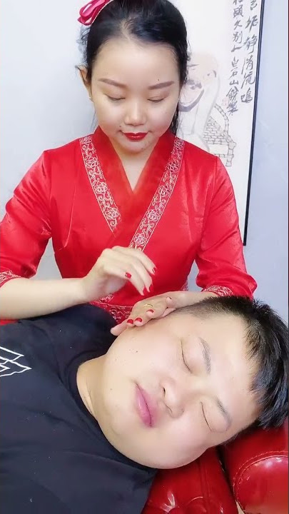 Lovely Massage Parlour |Massage Barber ASMR Massage Body&Wash Hair  with Girl |Massage Outdoor