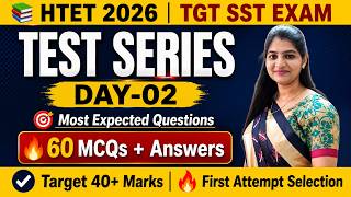 HTET 2026 TGT SST Test Series Day-02 | Target 40+ Marks 🎯 | Most Important MCQs with Answers