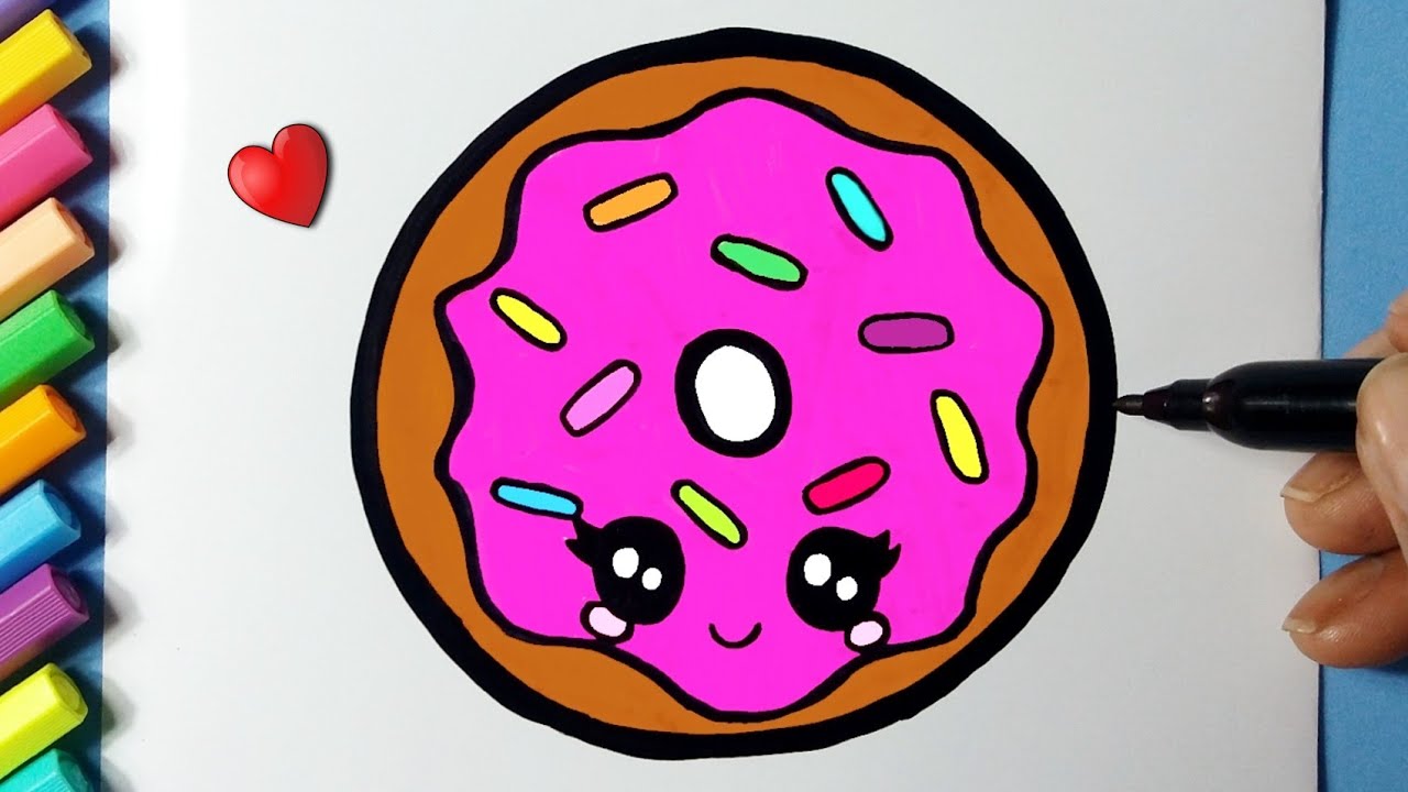 Como desenhar COOKIE CAT fofo KAWAII Donut ❤ Desenhos Kawaii