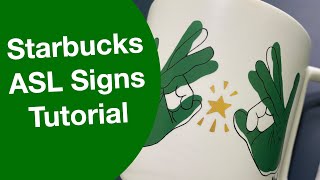 STARBUCKS ASL SIGNS TUTORIAL/ Learn how to order coffee & MORE!!!
