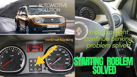 Renault duster imbolizar light continue blinking duster starting problem solved ✅👍
