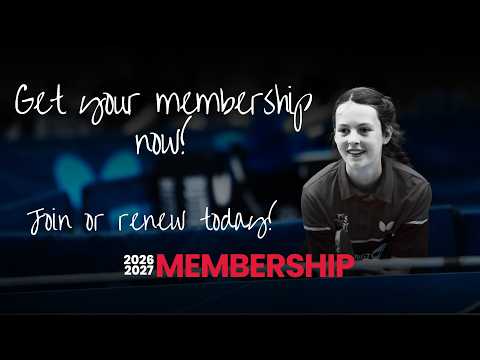 Table Tennis England membership for 2026/27 are live now! | Join or renew today!