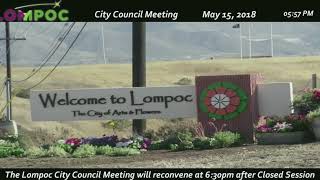 Lompoc City Council 05/15/2018