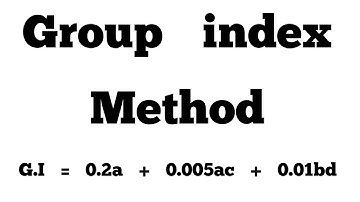 Group index method for pavement construction