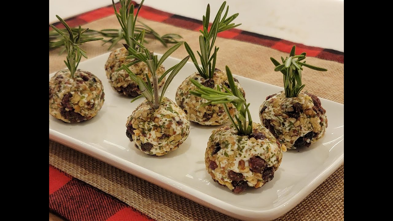 Festive Goat Cheese Balls/Cranberry Pecan Goat Cheese Balls YouTube