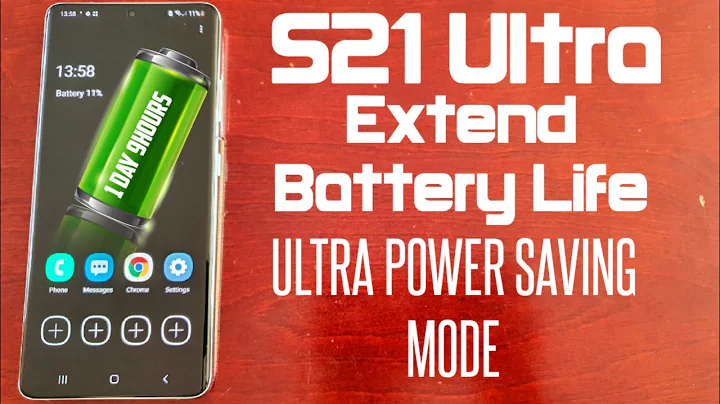 Samsung Galaxy S21 Ultra How to Turn On Ultra Power Saving Mode to Extend Battery Life By 1 Day 12HR