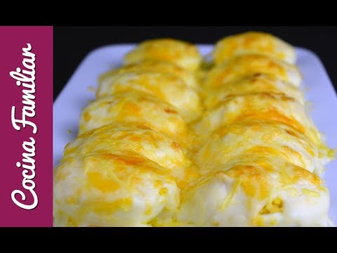 Huevos rellenos de atún con bechamel y gratinados con cuatro quesos | Recetas de Javier Romero