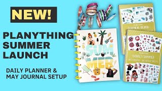 NEW! Planything Summer Launch | 2 Sticker Books | Daily Planner, Washi | May Journaling Setup