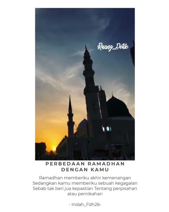Ruang Detik||Perbedaan Ramadhan Dengan Kamu||Ya Habibal Qolbi||Story WA