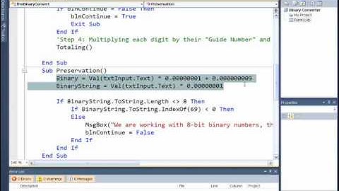 Binary Tutorial- Part 2 Visual Basic Programming