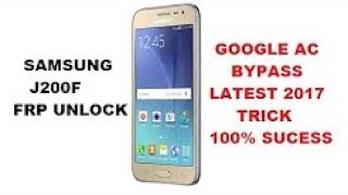 Samsung j200f frp baypass Google Account Unlock Done