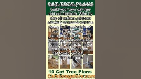Cat Tree Plans: Build Cat Condo Furniture, Window Perch, Cat Scratching Post & More