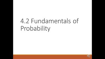 H-Stats: 4.2 Fundamentals of Probability