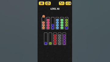 Ball Sort Puzzle - Level 92 Solution (Less than 1 Minute!)