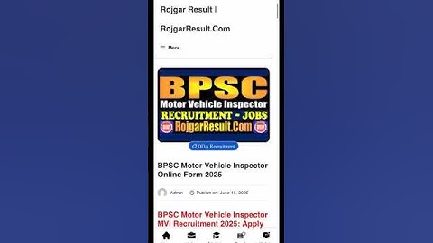 BPSC Motor Vehicle Inspector 2025 Online Form #history #school #study #motivation #bpsc #exam #yt