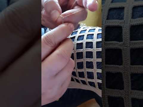 Kare zeminli dantelanglez yapımı 1.Bölüm #crochet #tığişi #dantel