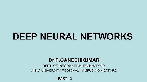5-Deep Neural Networks-Part 1