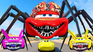 Live Epic Escape From Lightning McQueen Eater Monsters | McQueen VS Lightning McQueen BeamNG.Drive13