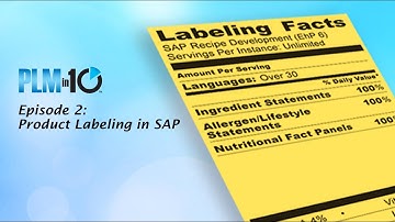 PLMin10 - EP02: Product Labeling in SAP Recipe Development