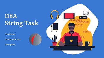 #118A Codeforces : "String Task" using StringBuilder and inbuilt methods to solve the problem in Ja
