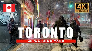 3 Hour Heavy Snowfall in Downtown Toronto - 2024 Winter Storm Walking tour [ 4K HDR 60fps ] by 4K World Walks 40,222 views 3 months ago 3 hours