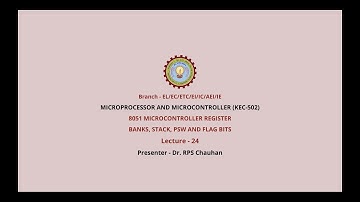 Microprocessor And Microcontroller| 8051 Microcontroller Register Banks, Stack, PSW and Flag Bits|