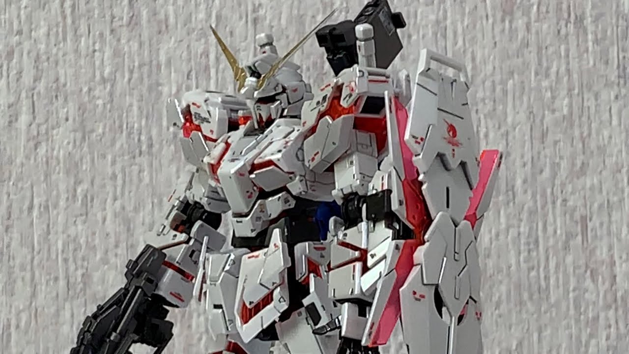 Hd版 祝 完成 ヤバイ めちゃかっこいい Rg 1 144 Unicorn Gundam ユニコーン ガンダム Rx 0 完全完成 塗装墨入れデカール 変身レビュー Youtube