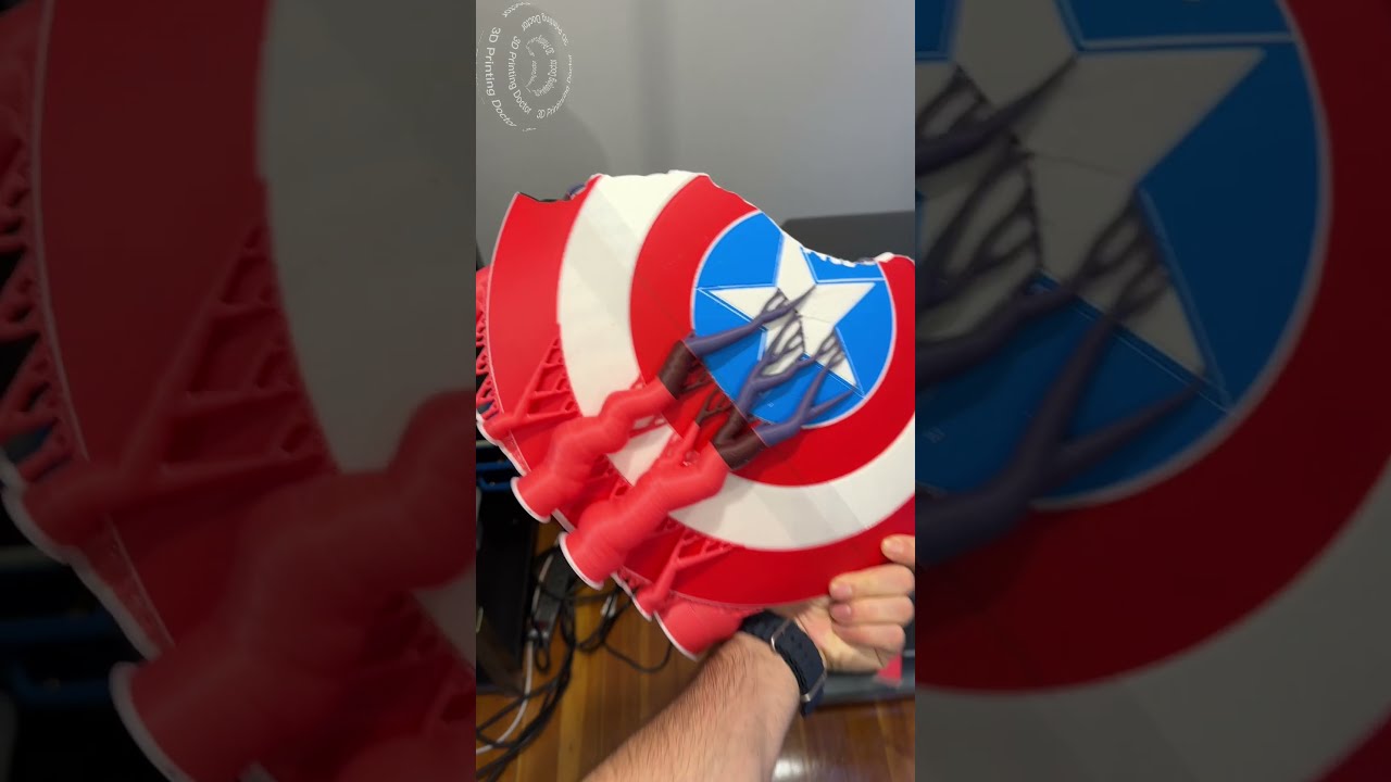 77 Hours Long Multi Color Captain America Shield With Creality K2