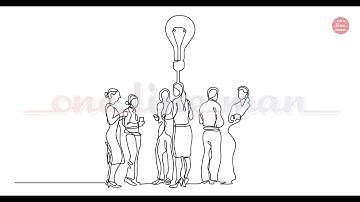 One Line Drawings: Business Concepts. Continuous line vector art animated as self-drawing line.