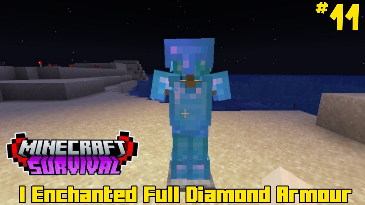 I Enchanted my Full Diamond Armour and Tools in Minecraft survival ...