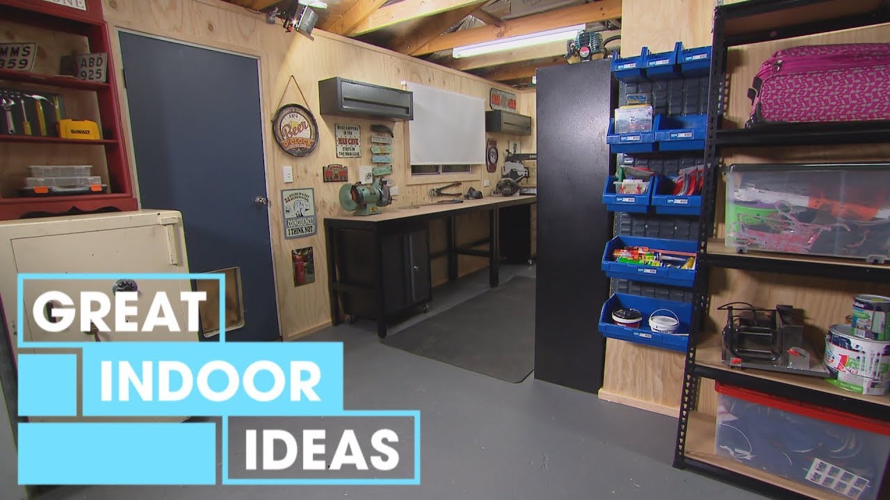 Man Cave And Workshop Makeover Indoor Great Home Ideas Youtube