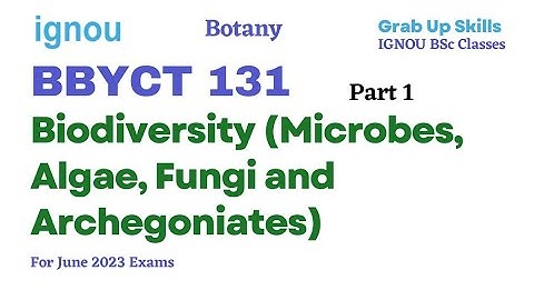 BBYCT 131 | Biodiversity (Microbes, Algae, Fungi and Archegoniates)