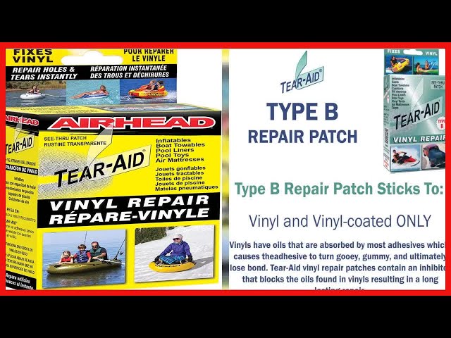 TEAR-AID Inflatable Repair Kit, Type B Clear Patch Kit for Vinyl