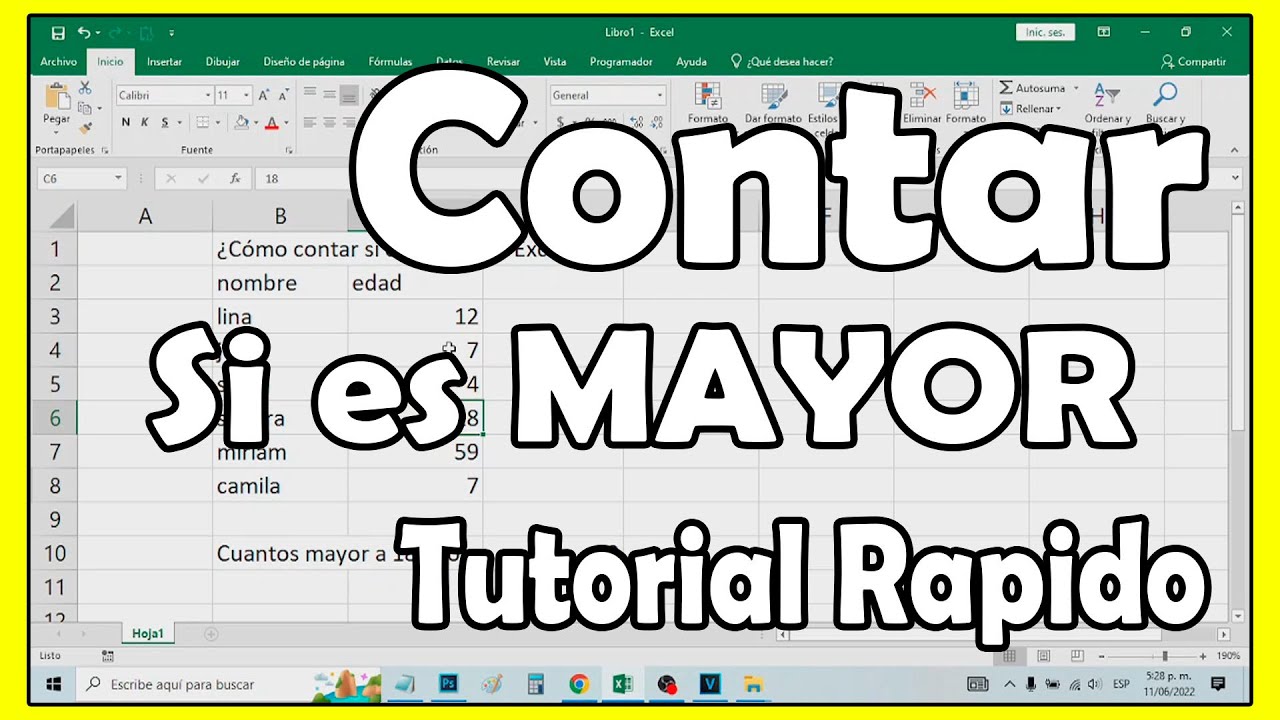 Contar Si Numero Mayor O Igual Excel