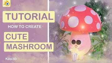 BLENDER TUTORIAL | 3D Modeling Cute Mushrooms :3💗