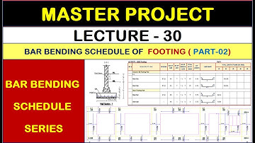 How to prepare Bar bending schedule of Footing | Master Project |Quantity Series| Lecture 30 Part 2