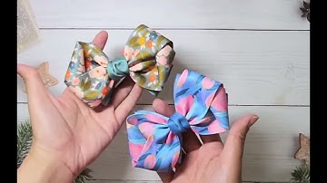 How to make bow hair clip at home| Cách làm một chiếc kẹp tóc nơ tại nhà.
