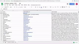 How to: get URLs, headquarters, revenue from a list of company names in Excel/Sheets (new 2018/2019) screenshot 2