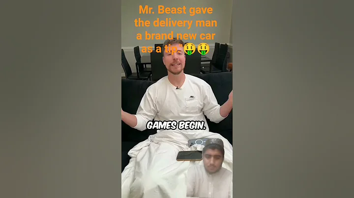 Mr. Beast gave the delivery man a brand new car as a tip."#1million #13million #mrbeast