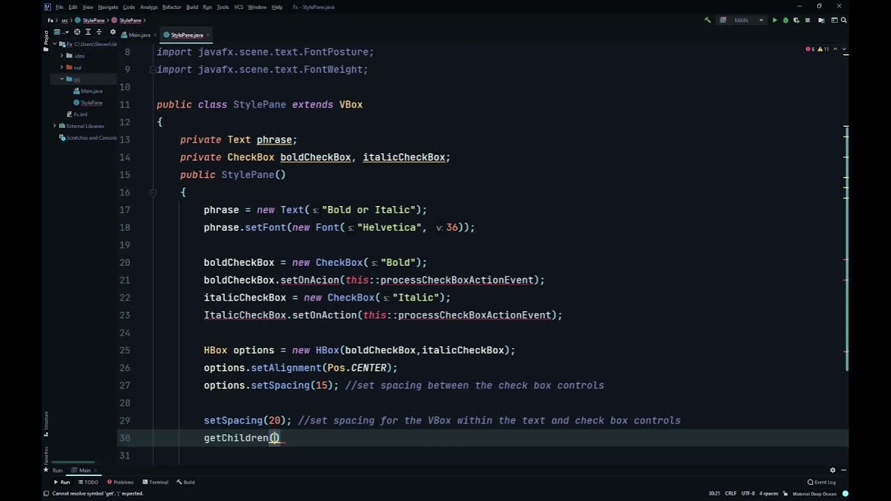 JavaFX-HBox-VBox-Checkbox-isSelected - YouTube