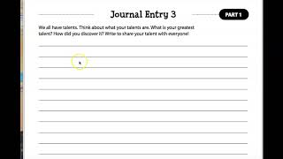 6th grade Writing Journal Entry 3