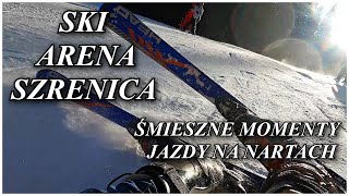 Śmieszne momenty jazdy na nartach ze SZRENICY - Szklarska Poręba Górna (21.01.2024)